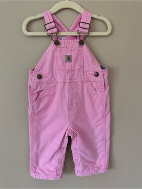 Carhartt Toddler Pink Cotton Overalls size 6 months